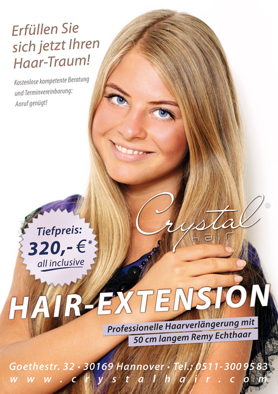 Haar-Extension Angebot Haar-Extension bei Crystal Hair
